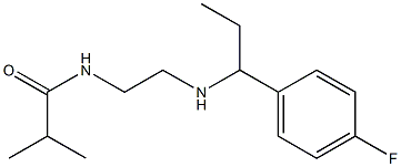 N-(2-{[1-(4-fluorophenyl)propyl]amino}ethyl)-2-methylpropanamide,,结构式