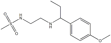 N-(2-{[1-(4-methoxyphenyl)propyl]amino}ethyl)methanesulfonamide,,结构式