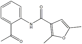 N-(2-acetylphenyl)-2,5-dimethyl-3-furamide,,结构式