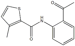N-(2-acetylphenyl)-3-methylthiophene-2-carboxamide Struktur