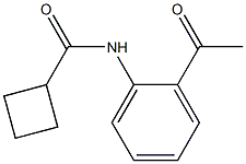 N-(2-acetylphenyl)cyclobutanecarboxamide 化学構造式