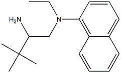 N-(2-amino-3,3-dimethylbutyl)-N-ethylnaphthalen-1-amine 化学構造式