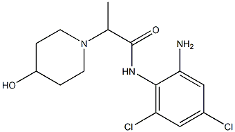 N-(2-amino-4,6-dichlorophenyl)-2-(4-hydroxypiperidin-1-yl)propanamide 结构式