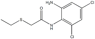 N-(2-amino-4,6-dichlorophenyl)-2-(ethylsulfanyl)acetamide,,结构式