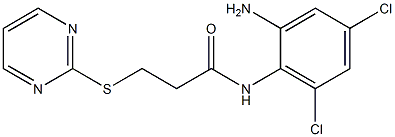 N-(2-amino-4,6-dichlorophenyl)-3-(pyrimidin-2-ylsulfanyl)propanamide Struktur