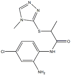 N-(2-amino-4-chlorophenyl)-2-[(4-methyl-4H-1,2,4-triazol-3-yl)sulfanyl]propanamide Struktur