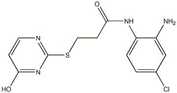 N-(2-amino-4-chlorophenyl)-3-[(4-hydroxypyrimidin-2-yl)sulfanyl]propanamide,,结构式