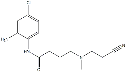 N-(2-amino-4-chlorophenyl)-4-[(2-cyanoethyl)(methyl)amino]butanamide 化学構造式