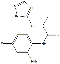 N-(2-amino-4-fluorophenyl)-2-(1H-1,2,4-triazol-5-ylsulfanyl)propanamide Struktur