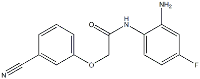 N-(2-amino-4-fluorophenyl)-2-(3-cyanophenoxy)acetamide,,结构式