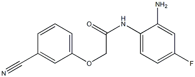 N-(2-amino-4-fluorophenyl)-2-(3-cyanophenoxy)acetamide Struktur