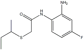 N-(2-amino-4-fluorophenyl)-2-(butan-2-ylsulfanyl)acetamide,,结构式