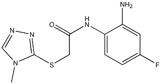 N-(2-amino-4-fluorophenyl)-2-[(4-methyl-4H-1,2,4-triazol-3-yl)sulfanyl]acetamide Struktur