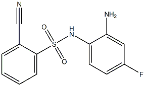 N-(2-amino-4-fluorophenyl)-2-cyanobenzene-1-sulfonamide Struktur