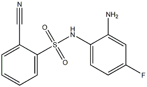 N-(2-amino-4-fluorophenyl)-2-cyanobenzene-1-sulfonamide 结构式