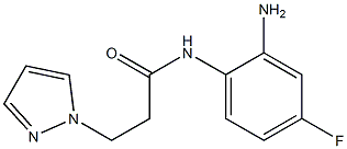 N-(2-amino-4-fluorophenyl)-3-(1H-pyrazol-1-yl)propanamide 结构式