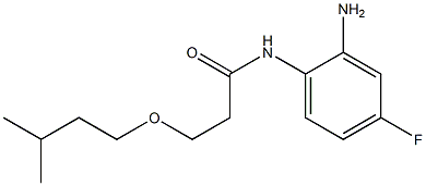 N-(2-amino-4-fluorophenyl)-3-(3-methylbutoxy)propanamide Structure