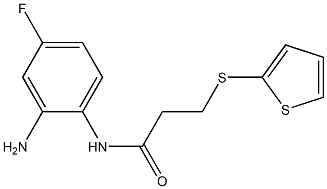 N-(2-amino-4-fluorophenyl)-3-(thiophen-2-ylsulfanyl)propanamide