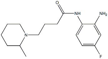 N-(2-amino-4-fluorophenyl)-4-(2-methylpiperidin-1-yl)butanamide 化学構造式