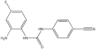 N-(2-amino-4-fluorophenyl)-N'-(4-cyanophenyl)urea Struktur