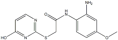 N-(2-amino-4-methoxyphenyl)-2-[(4-hydroxypyrimidin-2-yl)sulfanyl]acetamide,,结构式