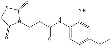 N-(2-amino-4-methoxyphenyl)-3-(2,4-dioxo-1,3-thiazolidin-3-yl)propanamide Struktur