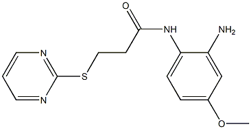 N-(2-amino-4-methoxyphenyl)-3-(pyrimidin-2-ylsulfanyl)propanamide|