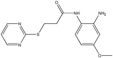 N-(2-amino-4-methoxyphenyl)-3-(pyrimidin-2-ylsulfanyl)propanamide 结构式