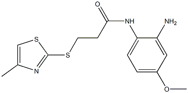 N-(2-amino-4-methoxyphenyl)-3-[(4-methyl-1,3-thiazol-2-yl)sulfanyl]propanamide Struktur