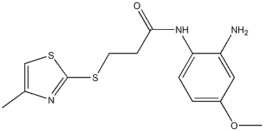 N-(2-amino-4-methoxyphenyl)-3-[(4-methyl-1,3-thiazol-2-yl)sulfanyl]propanamide