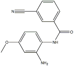 N-(2-amino-4-methoxyphenyl)-3-cyanobenzamide 化学構造式