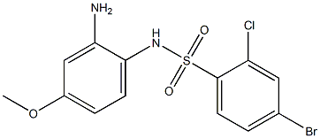 N-(2-amino-4-methoxyphenyl)-4-bromo-2-chlorobenzene-1-sulfonamide Struktur
