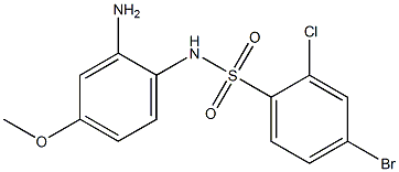 N-(2-amino-4-methoxyphenyl)-4-bromo-2-chlorobenzene-1-sulfonamide 结构式