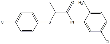 N-(2-amino-5-chlorophenyl)-2-[(4-chlorophenyl)sulfanyl]propanamide 结构式