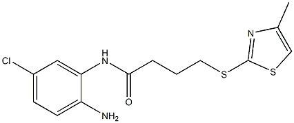 N-(2-amino-5-chlorophenyl)-4-[(4-methyl-1,3-thiazol-2-yl)sulfanyl]butanamide Struktur
