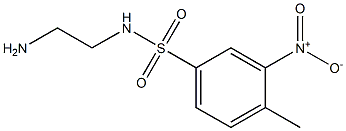 N-(2-aminoethyl)-4-methyl-3-nitrobenzene-1-sulfonamide 化学構造式