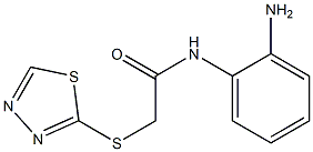 N-(2-aminophenyl)-2-(1,3,4-thiadiazol-2-ylsulfanyl)acetamide Structure