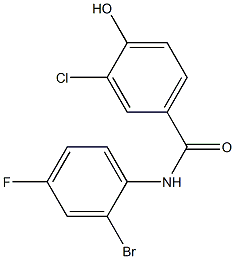 N-(2-bromo-4-fluorophenyl)-3-chloro-4-hydroxybenzamide Structure