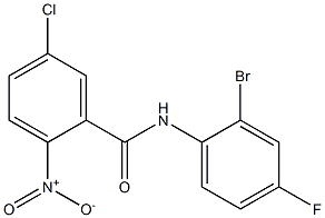 N-(2-bromo-4-fluorophenyl)-5-chloro-2-nitrobenzamide Struktur