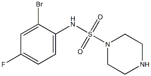 N-(2-bromo-4-fluorophenyl)piperazine-1-sulfonamide Structure