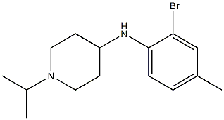 N-(2-bromo-4-methylphenyl)-1-(propan-2-yl)piperidin-4-amine Struktur
