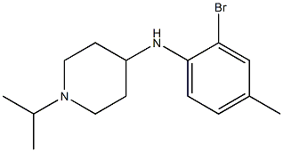 N-(2-bromo-4-methylphenyl)-1-(propan-2-yl)piperidin-4-amine 化学構造式