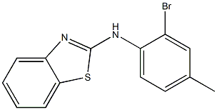 N-(2-bromo-4-methylphenyl)-1,3-benzothiazol-2-amine Struktur