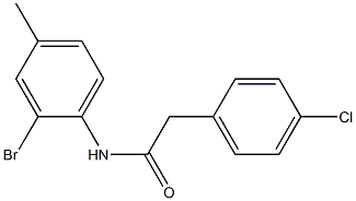 N-(2-bromo-4-methylphenyl)-2-(4-chlorophenyl)acetamide Struktur