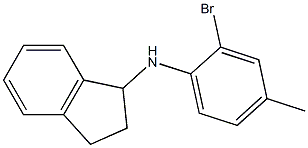 N-(2-bromo-4-methylphenyl)-2,3-dihydro-1H-inden-1-amine,,结构式