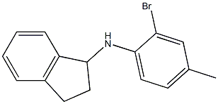 N-(2-bromo-4-methylphenyl)-2,3-dihydro-1H-inden-1-amine Structure