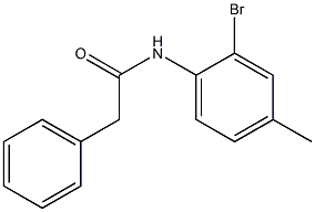 N-(2-bromo-4-methylphenyl)-2-phenylacetamide 化学構造式