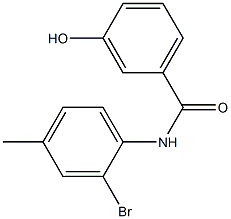 N-(2-bromo-4-methylphenyl)-3-hydroxybenzamide,,结构式