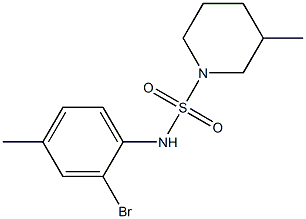 N-(2-bromo-4-methylphenyl)-3-methylpiperidine-1-sulfonamide Struktur