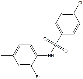 N-(2-bromo-4-methylphenyl)-4-chlorobenzene-1-sulfonamide Structure